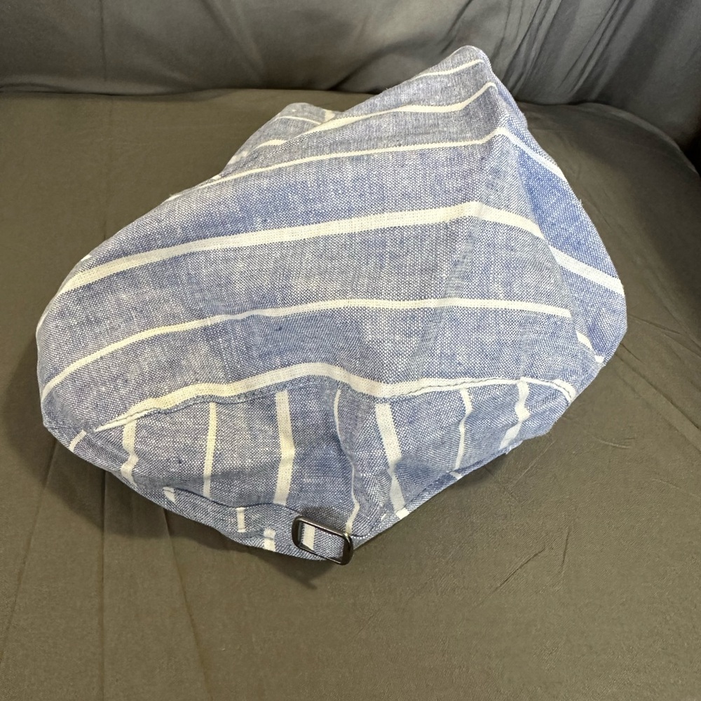Janie and Jack Blue and White Striped Newsboy Cap
